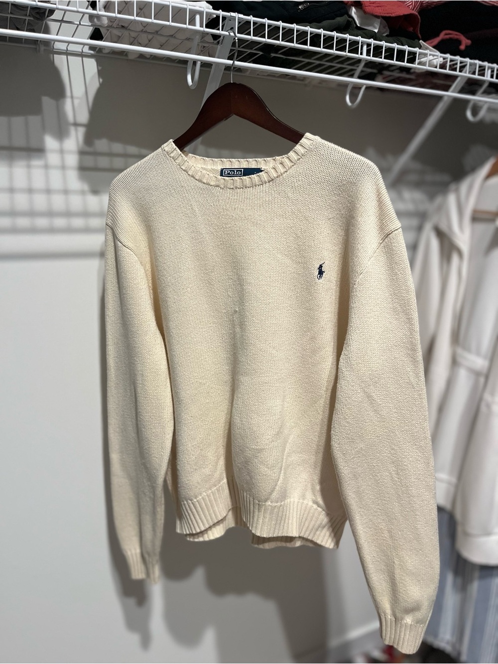 Polo Ralph Lauren XL Ivory Crewneck Sweater